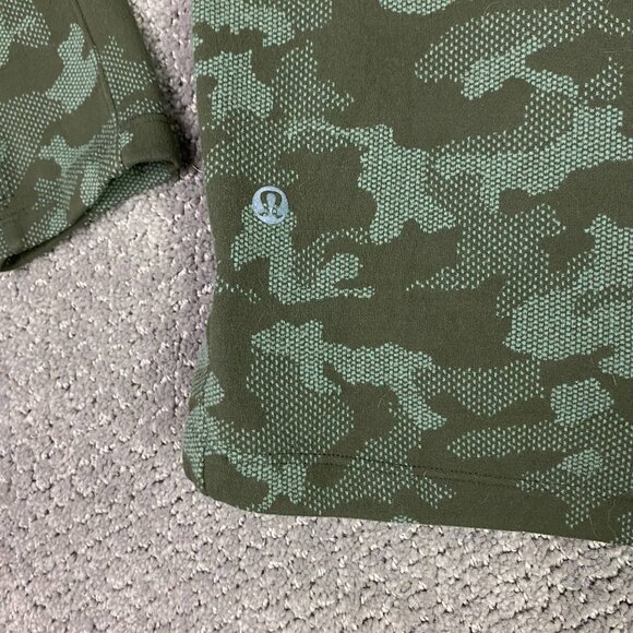 Lululemon Surge Warm Full Zip Jacquard Jacket Hoodie Men's Medium Camo Green Gym - Picture 5 of 10